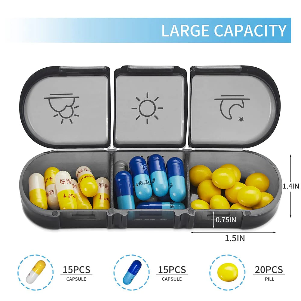7-Day Portable Pill Organizer Box – Travel-Friendly Weekly Medicine