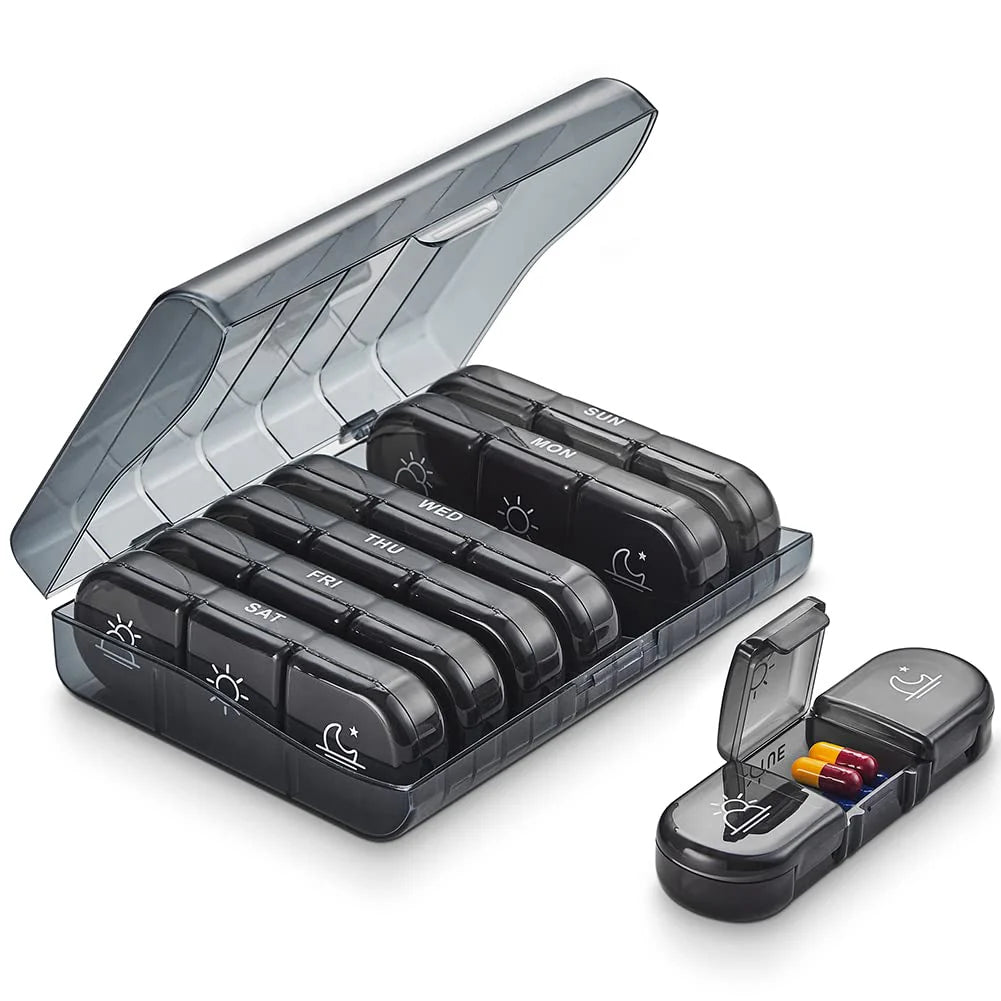 7-Day Portable Pill Organizer Box – Travel-Friendly Weekly Medicine