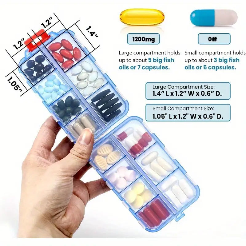Pill Organizer - Dustproof & Moisture-Proof Recommended by Doctors
